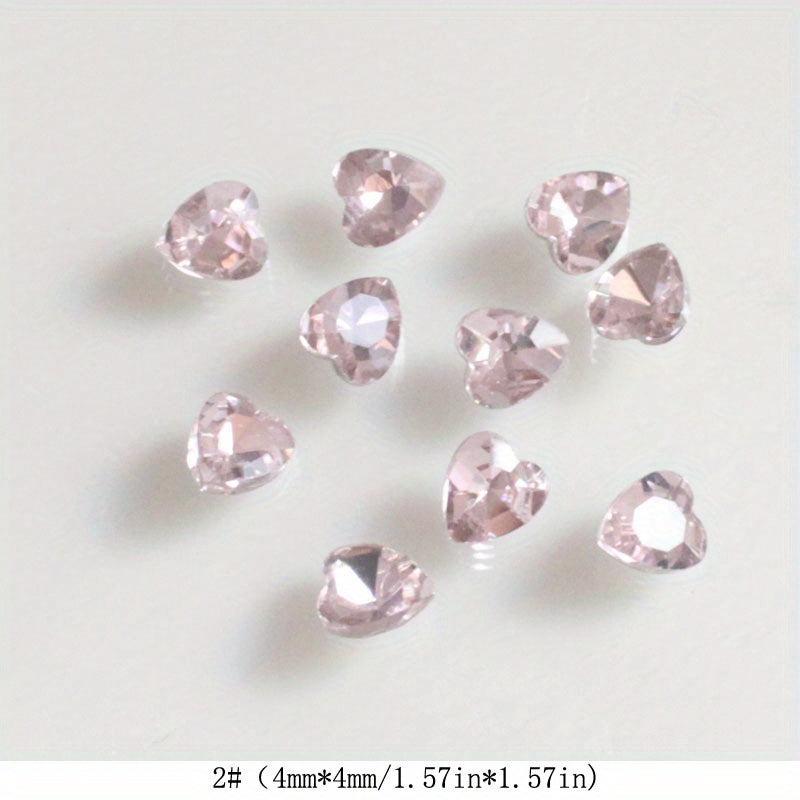 3D Pointed Bottom Heart Rhinestone Nail Art Jewelry Nail Art Charms