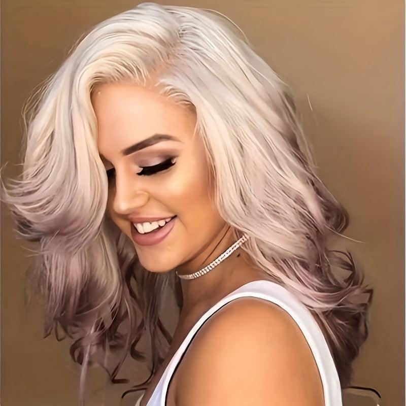 Long Wavy Hair Wig for Women Butterfly Haircut Highlight Synthetic Hair