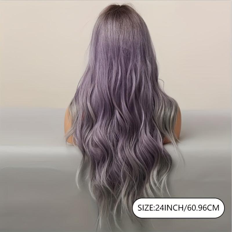 Long Wavy Hair Wig for Women Butterfly Haircut Highlight Synthetic Hair