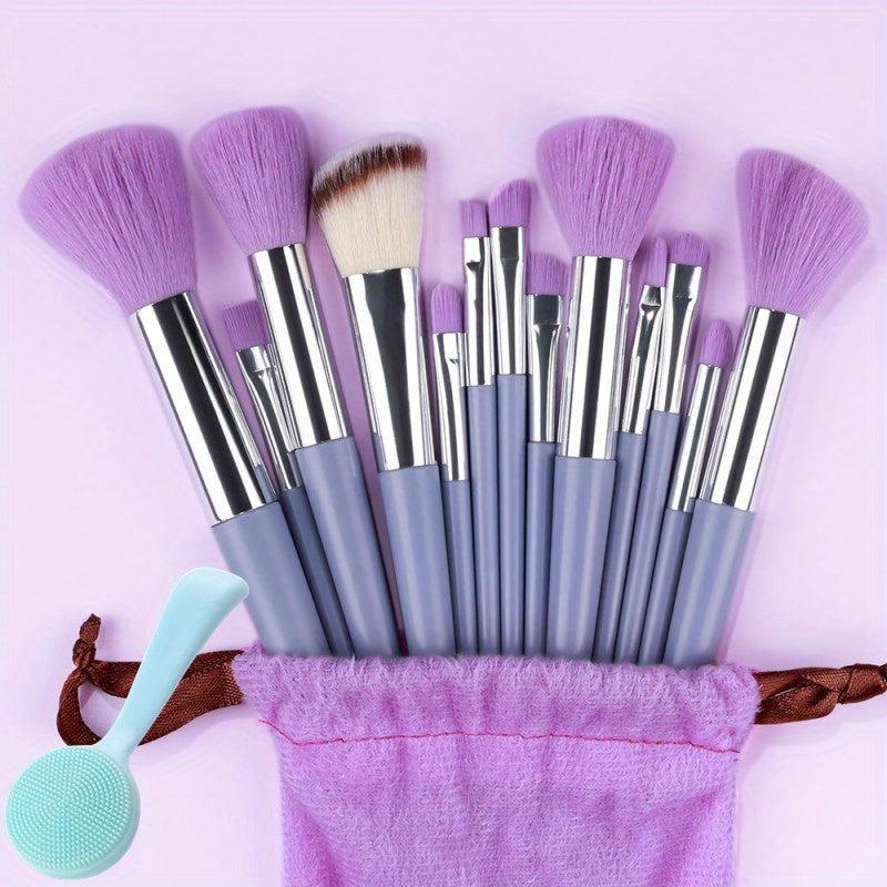 13pcs Makeup Brush Set with Skin Massage Brush for Foundation Powder Eyeshadow