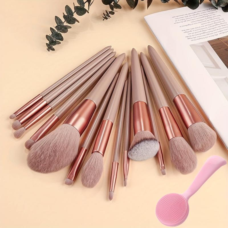 13pcs Makeup Brush Set with Skin Massage Brush for Foundation Powder Eyeshadow