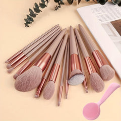 13pcs Makeup Brush Set with Skin Massage Brush for Foundation Powder Eyeshadow