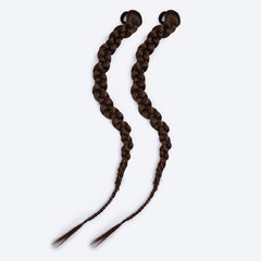 Long Braided Ponytail Extension With Elastic Hair Tie Straight Wrap Around