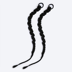 Long Braided Ponytail Extension With Elastic Hair Tie Straight Wrap Around