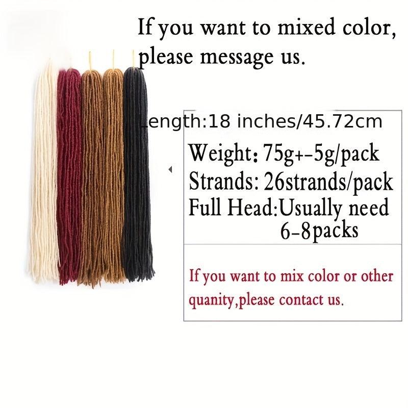 Synthetic Sister Locks Dreadlocks Crochet Hair Extensions For Women Girls