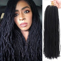 Synthetic Sister Locks Dreadlocks Crochet Hair Extensions For Women Girls