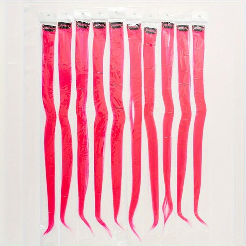 10 Pcs Multicolor Clip In Hair Extensions for Halloween Party