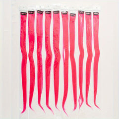 10 Pcs Multicolor Clip In Hair Extensions for Halloween Party