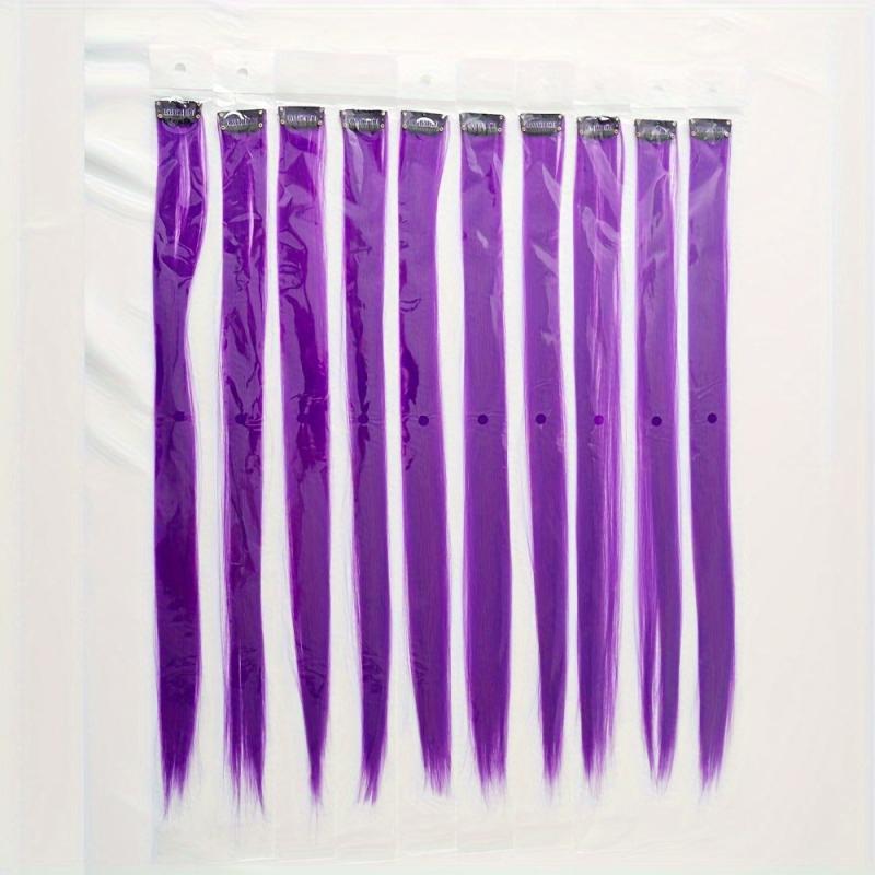 10 Pcs Multicolor Clip In Hair Extensions for Halloween Party