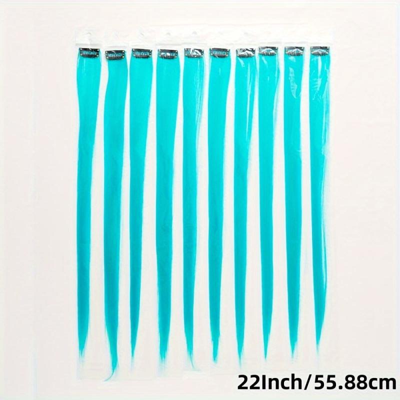 10 Pcs Multicolor Clip In Hair Extensions for Halloween Party