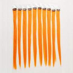 10 Pcs Multicolor Clip In Hair Extensions for Halloween Party