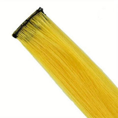 5pcs Colored Hair Extensions Synthetic Straight Rainbow Hair Piece