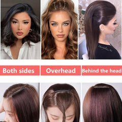 Invisible Straight Hair Pads Clip In One Piece Hair Extensions