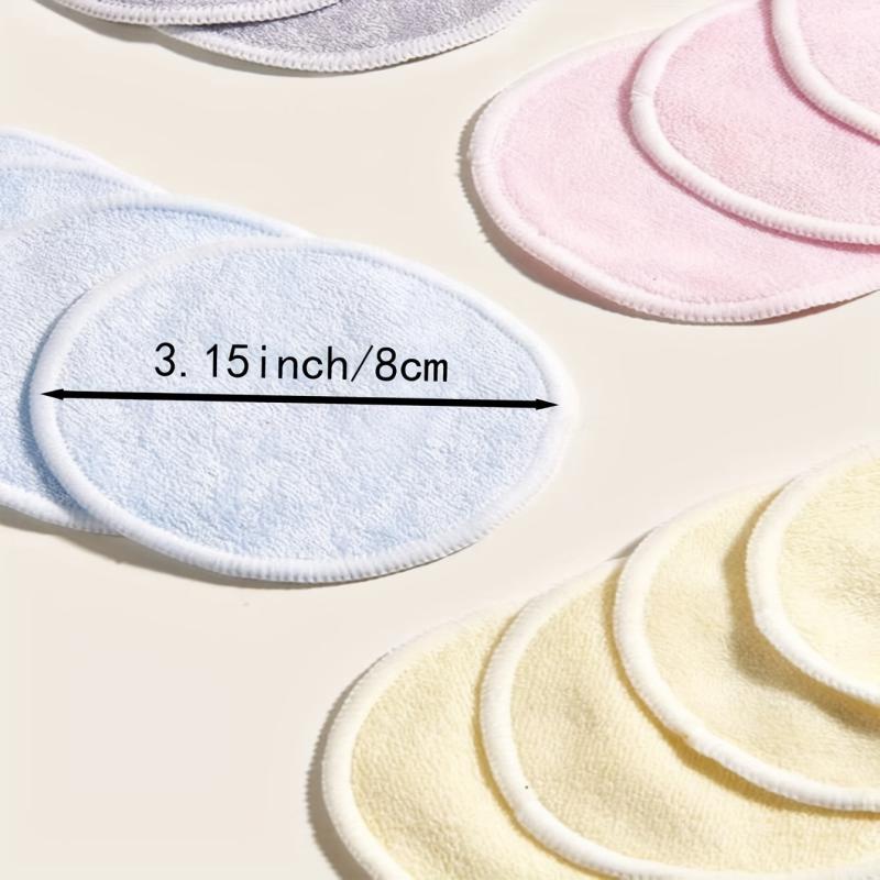 16pcs Bamboo Fiber Makeup Remover Pads Reusable with Laundry Bag