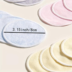 16pcs Bamboo Fiber Makeup Remover Pads Reusable with Laundry Bag