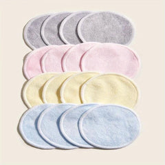 16pcs Bamboo Fiber Makeup Remover Pads Reusable with Laundry Bag