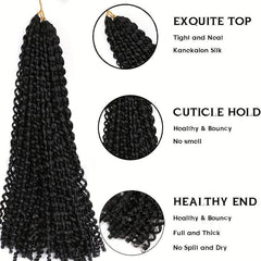 50 8 Cm Passion Twist Hair 1 Pack Water Wave Crochet Hair 80g 1B