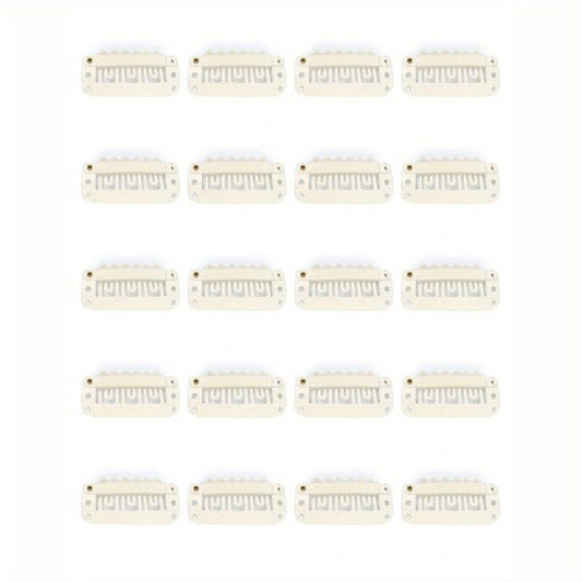 20pcs U Shaped Metal Clips Soft Rubber 5 Colors