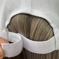 Short Straight Bob Wigs With Baseball Cap Adjustable Hat Wigs
