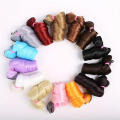 Long Loose Wave Hair Extensions Synthetic Fiber for Dolls
