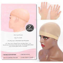 12pcs 6 Packs Wig Caps Elastic Breathable Invisible Professional Use