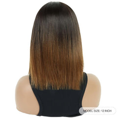 Natural U-Part Synthetic Hair Wig No Lace Closure Hair Replacement Women