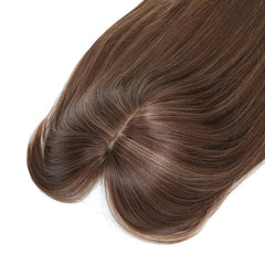Long Curly Hair Topper with Bangs for Thinning Hair