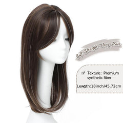 Long Curly Hair Topper with Bangs for Thinning Hair