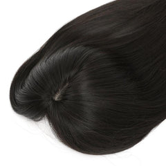 Long Curly Hair Topper with Bangs for Thinning Hair