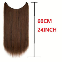 60 96 Cm Invisible Wire Hair Extensions for Women Girls