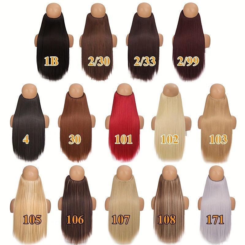 60 96 Cm Invisible Wire Hair Extensions for Women Girls