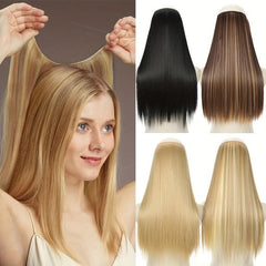 60 96 Cm Invisible Wire Hair Extensions for Women Girls