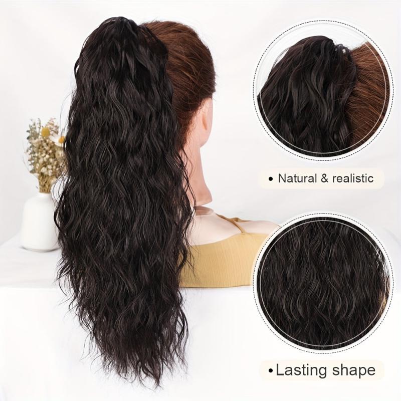45 cm Claw Clip Ponytail Long Layered Hair Extensions Thick Wavy Curly Hairpiece