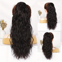 45 cm Claw Clip Ponytail Long Layered Hair Extensions Thick Wavy Curly Hairpiece