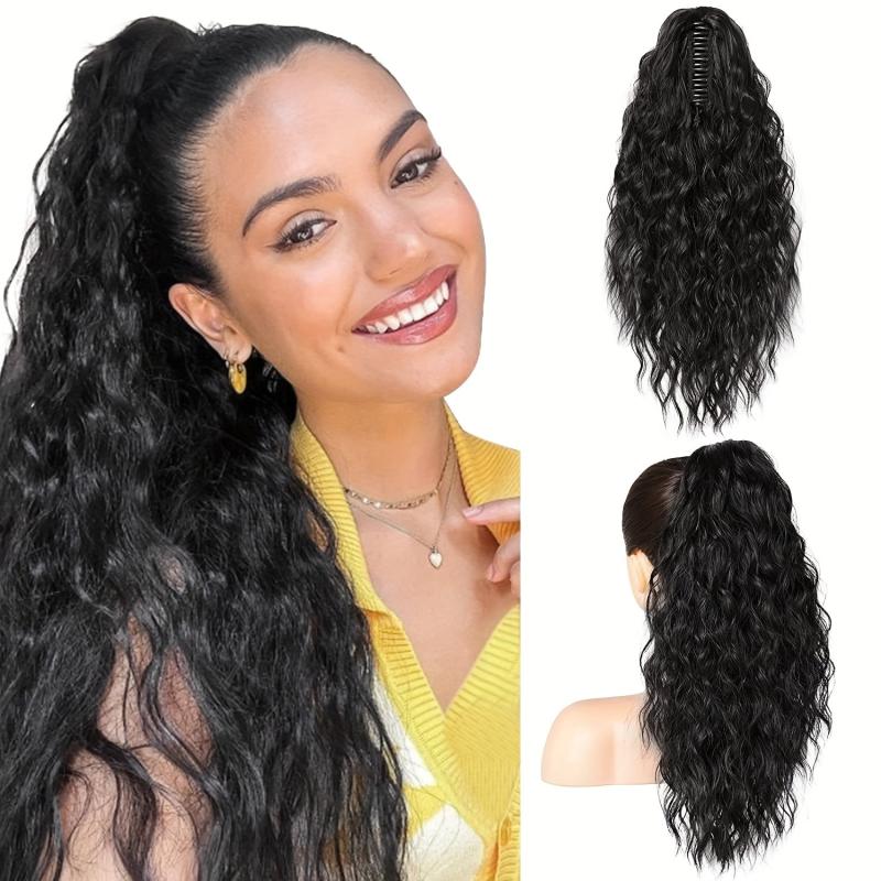 45 cm Claw Clip Ponytail Long Layered Hair Extensions Thick Wavy Curly Hairpiece