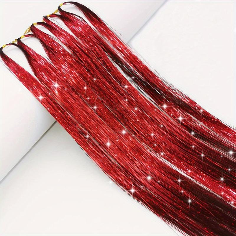 5pcs Glitter Wire Hair Extensions Easy To Use Hair Kit for Women and Girls