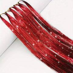 5pcs Glitter Wire Hair Extensions Easy To Use Hair Kit for Women and Girls
