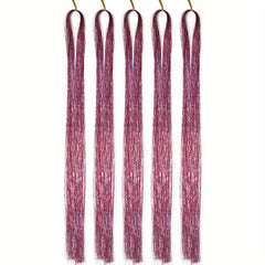 5pcs Glitter Wire Hair Extensions Easy To Use Hair Kit for Women and Girls