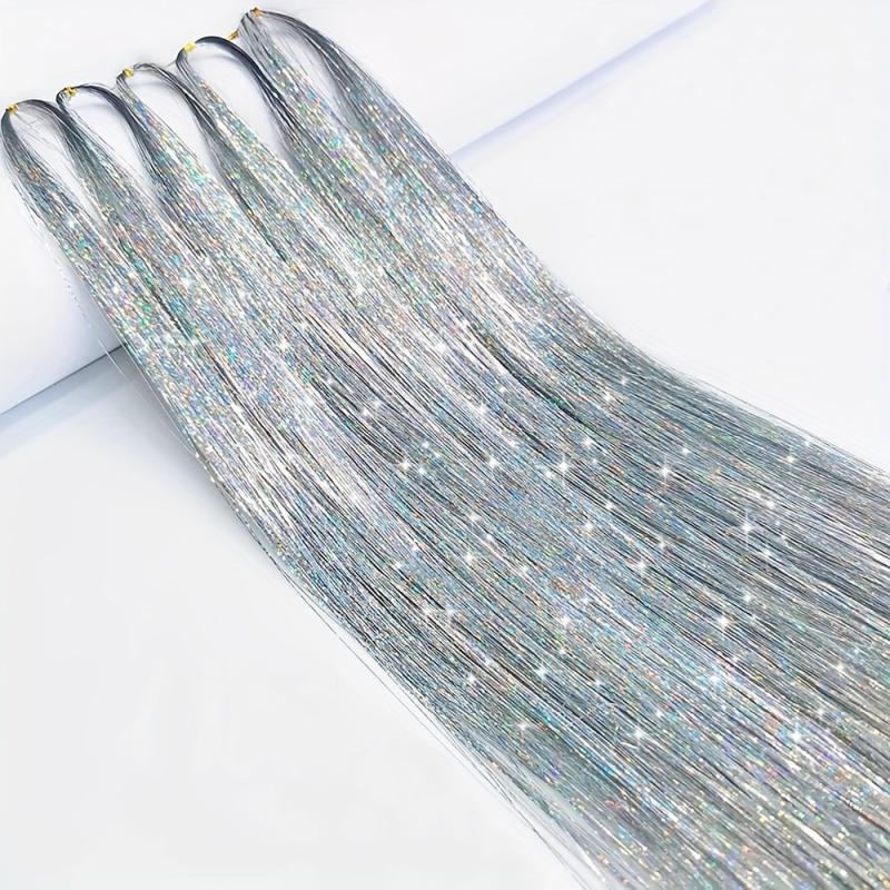 5pcs Glitter Wire Hair Extensions Easy To Use Hair Kit for Women and Girls
