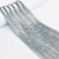 5pcs Glitter Wire Hair Extensions Easy To Use Hair Kit for Women and Girls