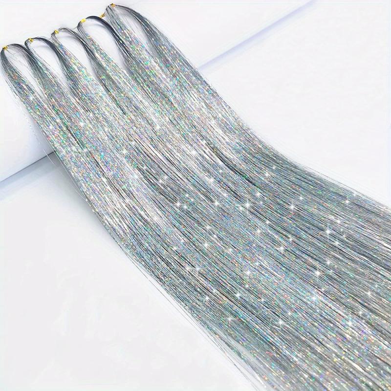 5pcs Glitter Wire Hair Extensions Easy To Use Hair Kit for Women and Girls