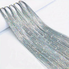 5pcs Glitter Wire Hair Extensions Easy To Use Hair Kit for Women and Girls