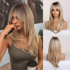 Ombre Blonde Wavy Short Hair for Women