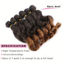 6 Bundles Loose Deep Wave Bundles for Women 35-56 cm Weaving Extensions