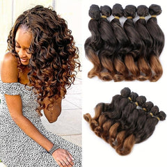 6 Bundles Loose Deep Wave Bundles for Women 35-56 cm Weaving Extensions