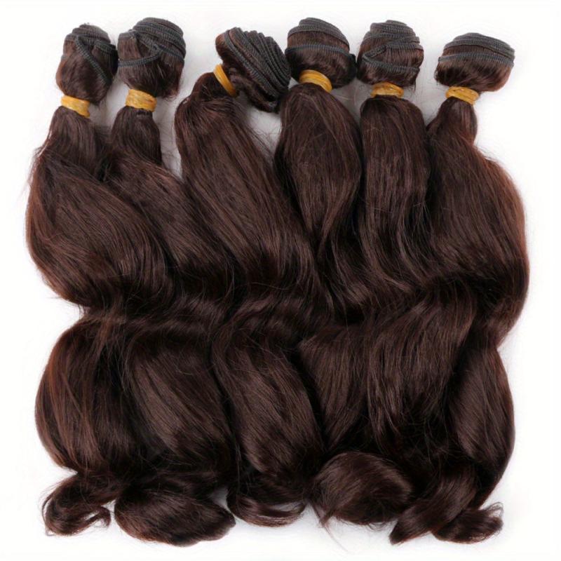 6 Bundles Loose Deep Wave Bundles for Women 35-56 cm Weaving Extensions