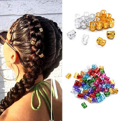 Adjustable Cuff Clip 8Mm Hair Braid Dreadlock Beads Metal Tube Lock