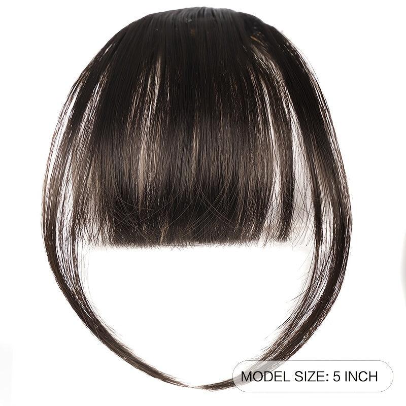Clip In Bangs Extension Wig Natural Dyeable Style Washable Women's Wigs