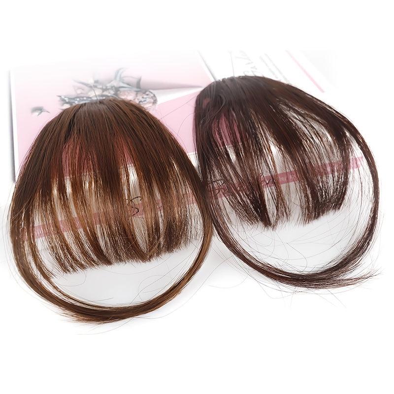Clip In Bangs Extension Wig Natural Dyeable Style Washable Women's Wigs