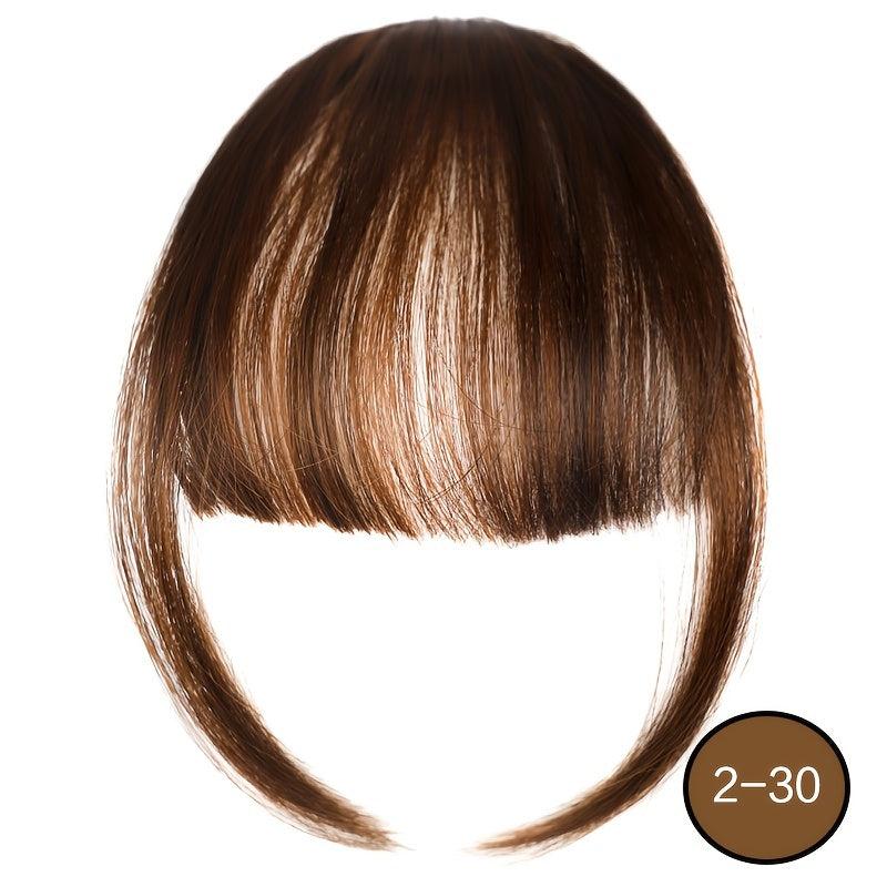 Clip In Bangs Extension Wig Natural Dyeable Style Washable Women's Wigs